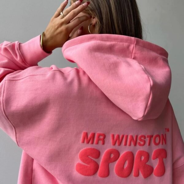 Mr Winston Puff Hoodie Vintage Pink